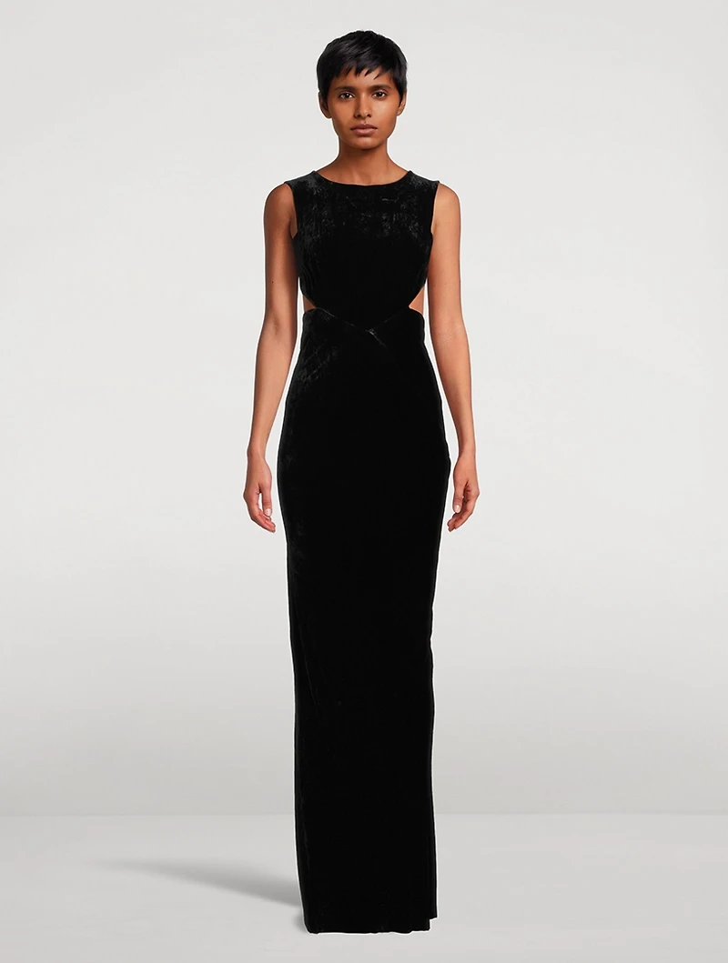 Concordians Velvet Backless Gown