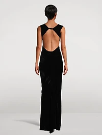 Concordians Velvet Backless Gown