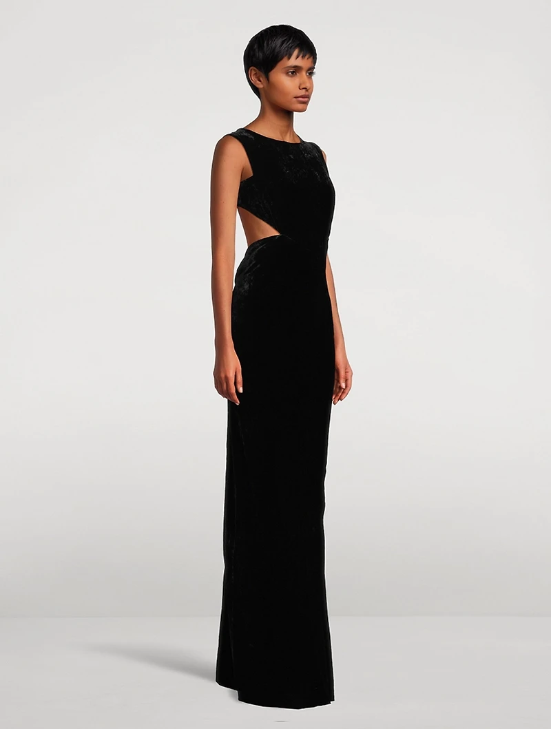 Concordians Velvet Backless Gown