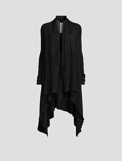 Draped Wool Cardigan