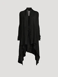 Draped Wool Cardigan