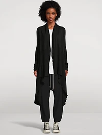 Draped Wool Cardigan