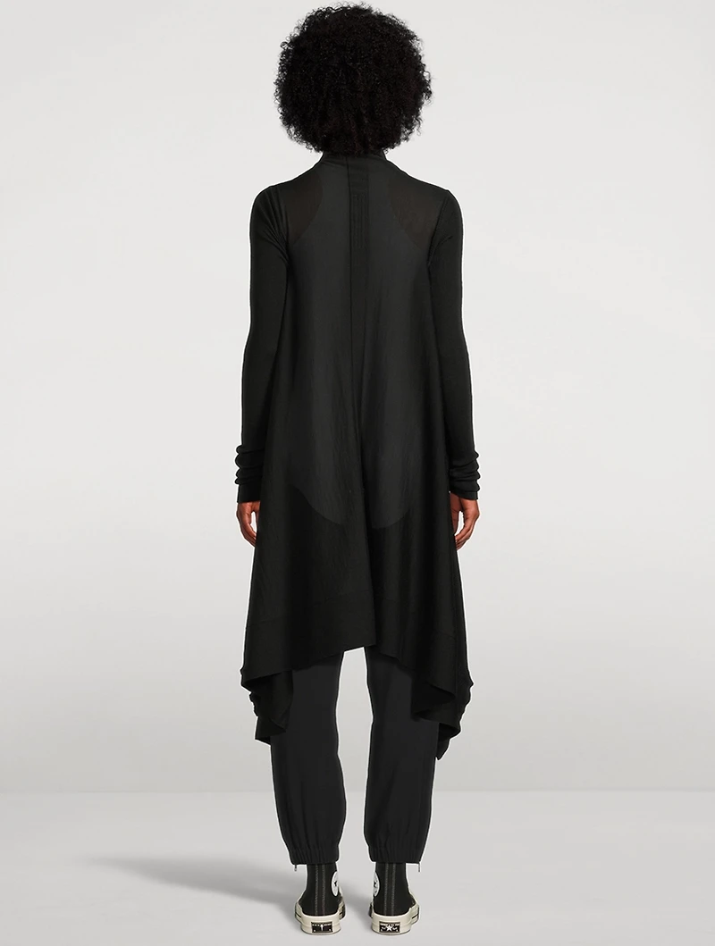 Draped Wool Cardigan