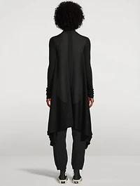 Draped Wool Cardigan