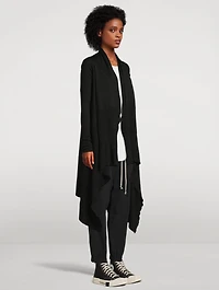 Draped Wool Cardigan