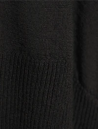 Draped Wool Cardigan