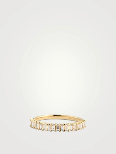 14K Gold Baguette Diamond Ring