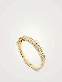 14K Gold Baguette Diamond Ring