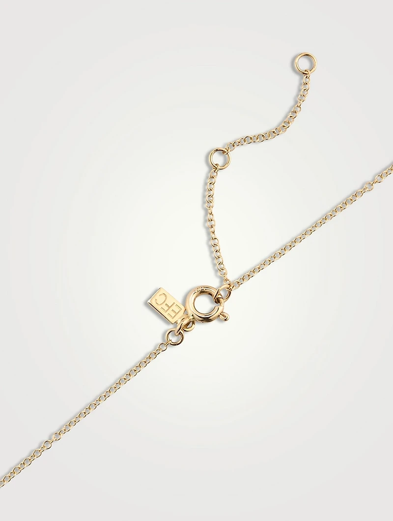14K Gold Emerald Five Teardrop Choker Necklace