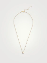 14K Gold Oval Diamond Necklace