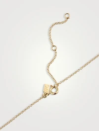 14K Gold Oval Diamond Necklace