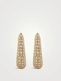 Mini Maeve 14K Gold Huggie Hoop Earrings With Diamonds