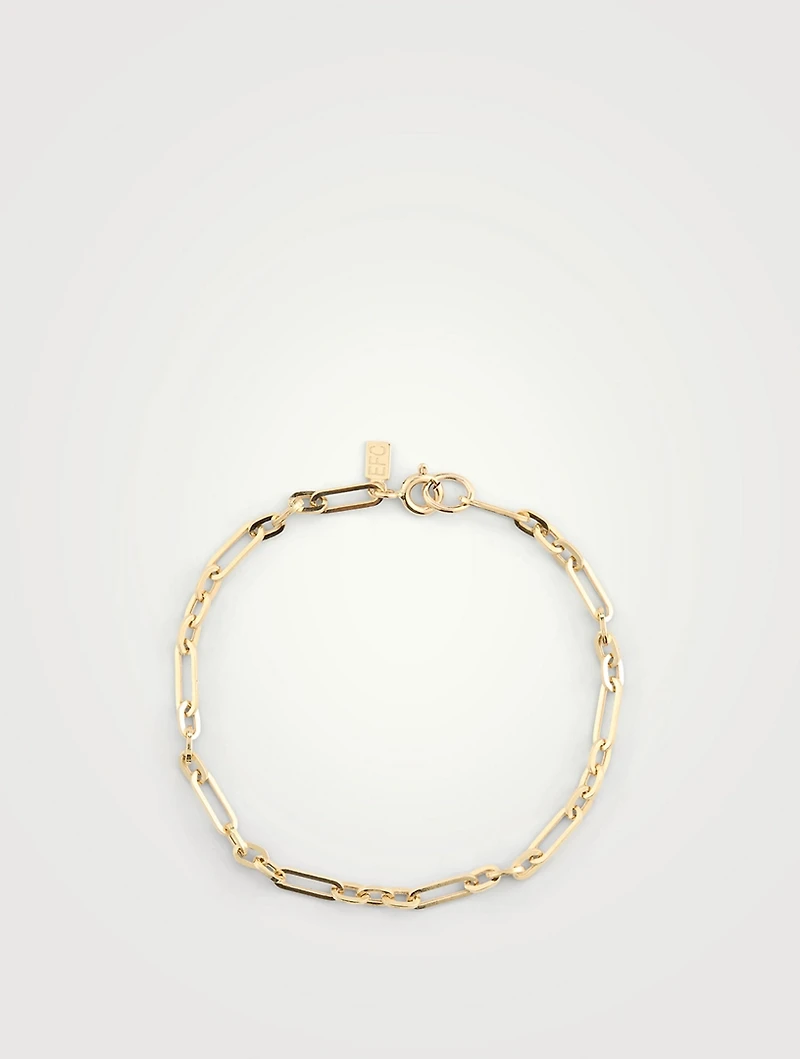 Mini 14K Gold Mixed Chain Bracelet