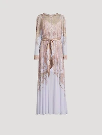 Hypnotic Belted Maxi Dress Paisley Print