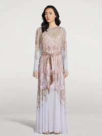 Hypnotic Belted Maxi Dress Paisley Print