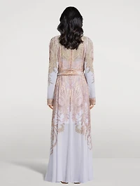 Hypnotic Belted Maxi Dress Paisley Print