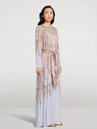 Hypnotic Belted Maxi Dress Paisley Print