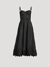 Hypnotic Lace-Trimmed Midi Dress