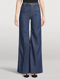 Belted Wide-Leg Jeans