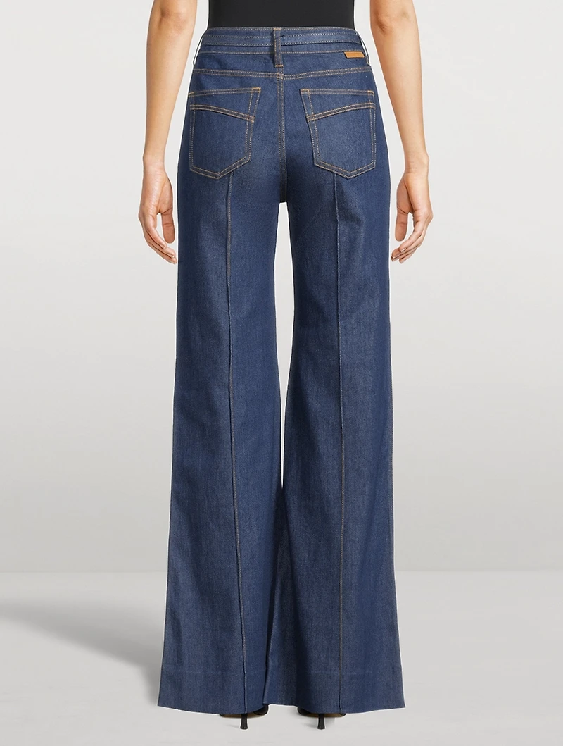 Belted Wide-Leg Jeans