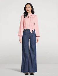 Belted Wide-Leg Jeans