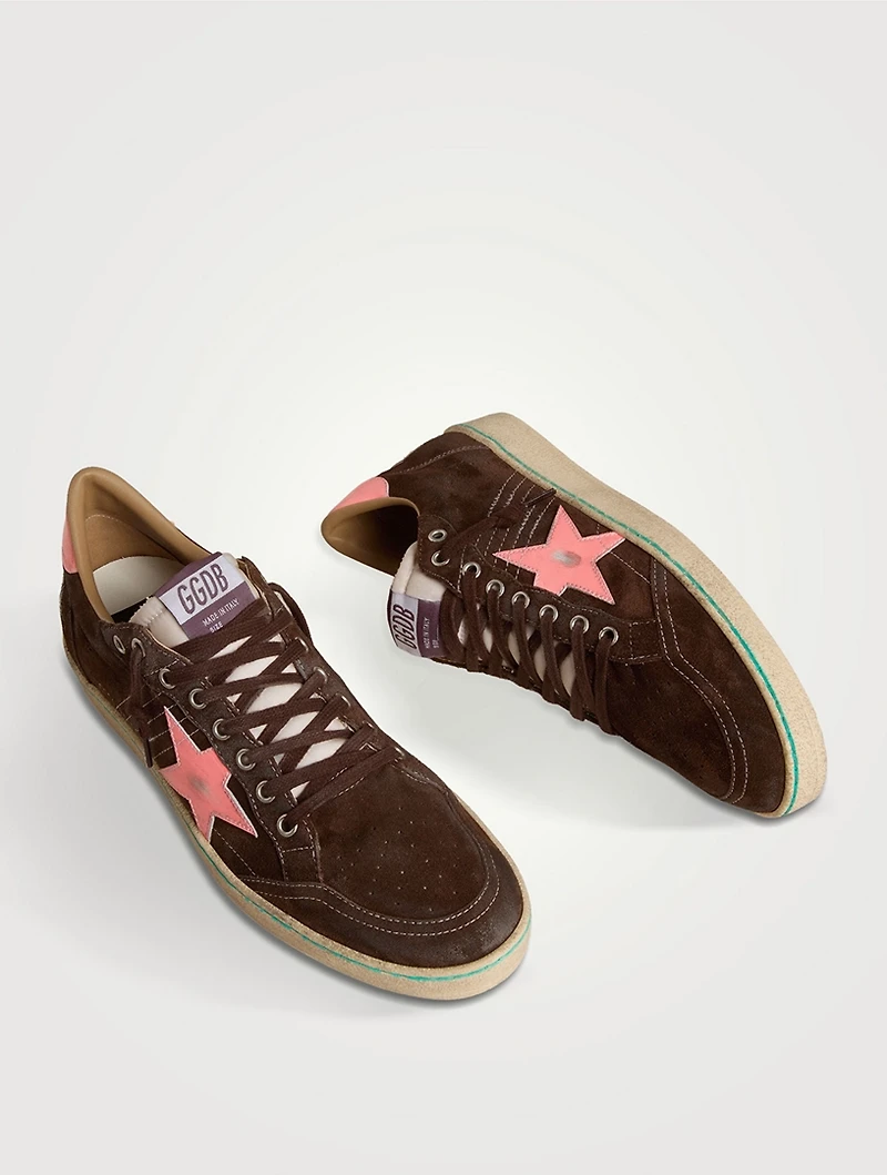 Ball Star Suede Sneakers With Patent