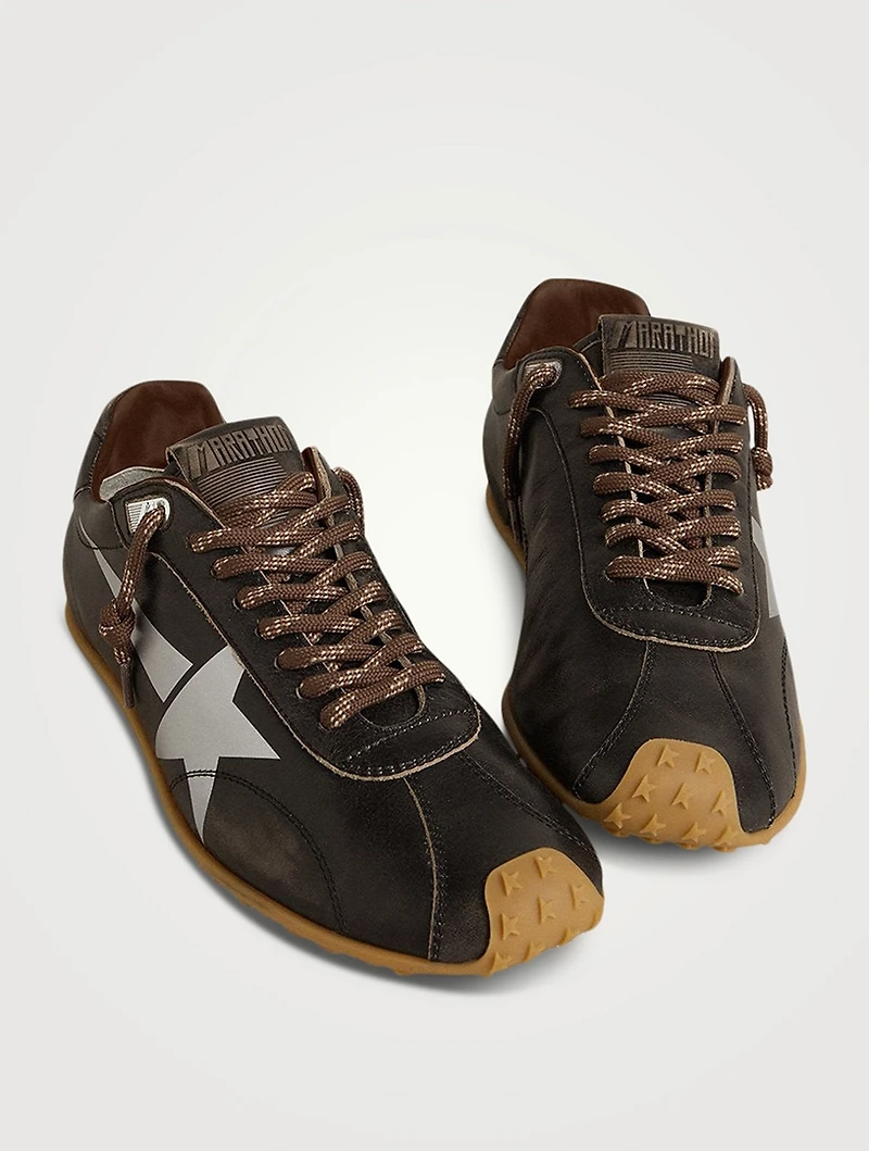 Marathon Speed Leather Sneakers