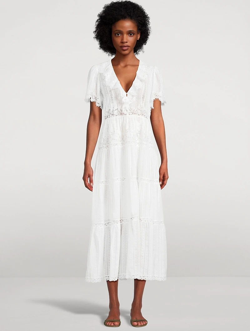 Gabrielle Cotton Voile Midi Dress