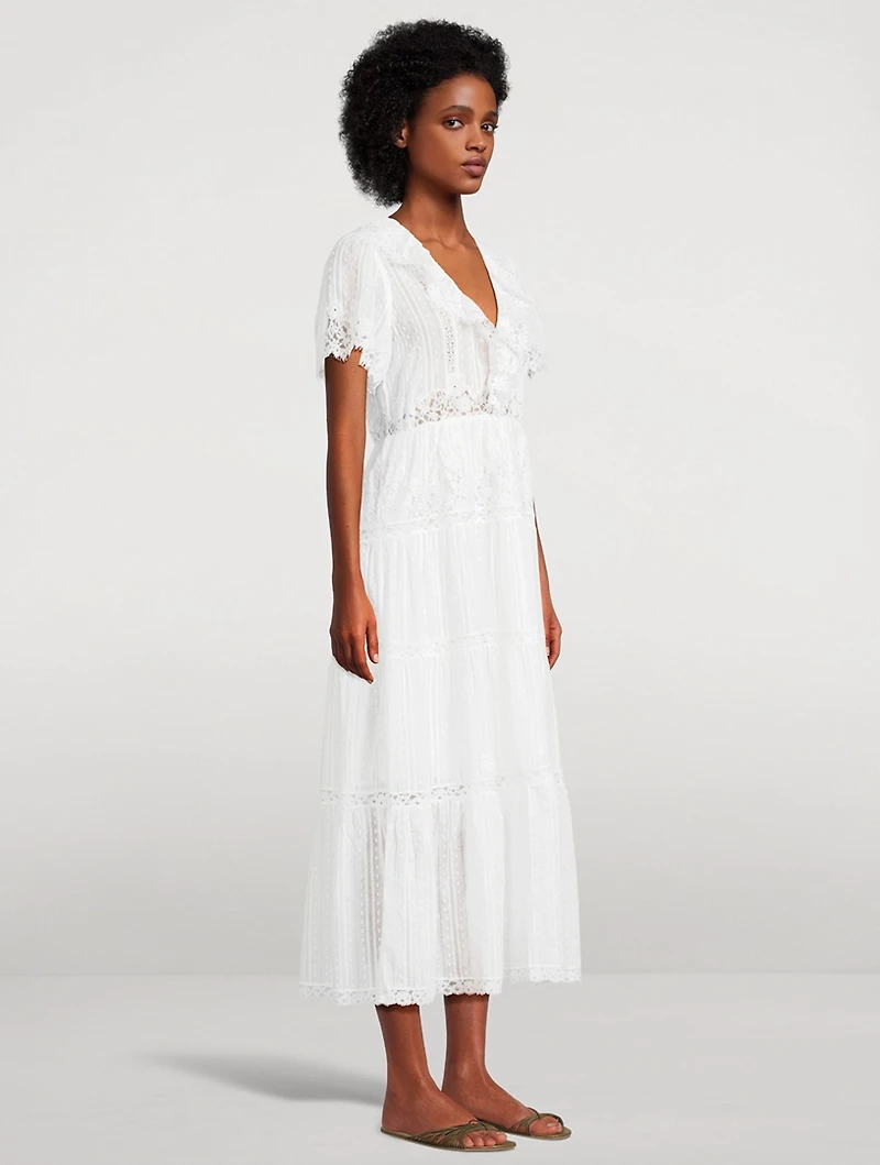 Gabrielle Cotton Voile Midi Dress