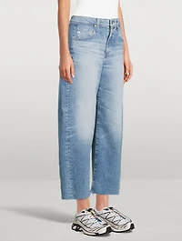 Hattie Barrel-Leg Crop Jeans
