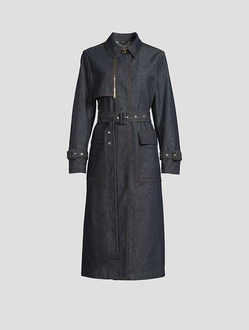 India Denim Trench Coat