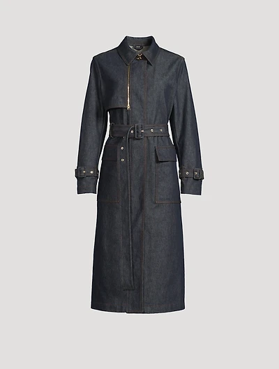 India Denim Trench Coat