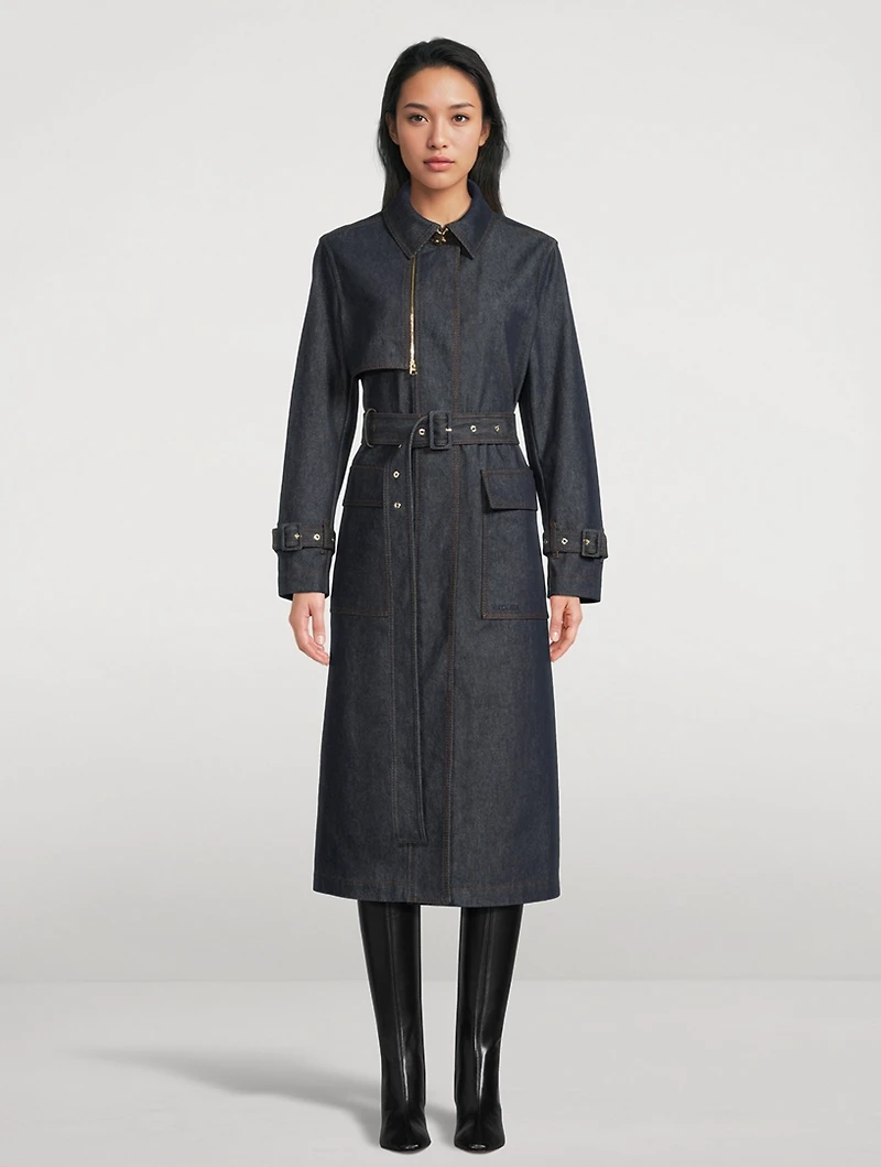India Denim Trench Coat