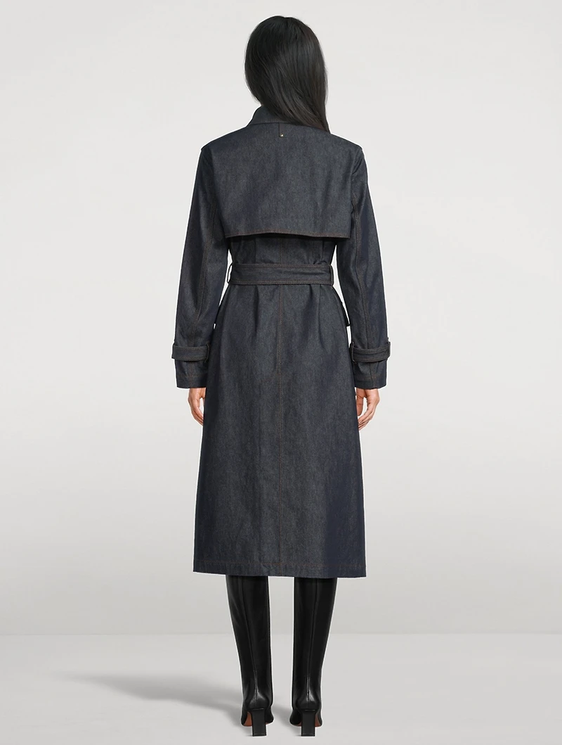 India Denim Trench Coat