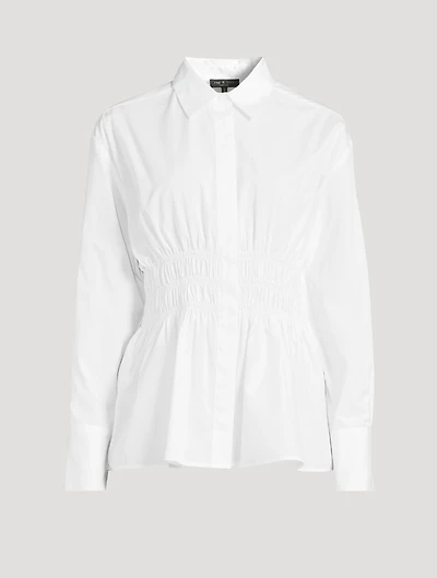 Blythe Smocked Poplin Shirt