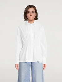 Blythe Smocked Poplin Shirt