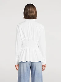 Blythe Smocked Poplin Shirt