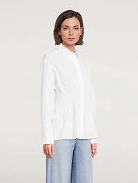 Blythe Smocked Poplin Shirt