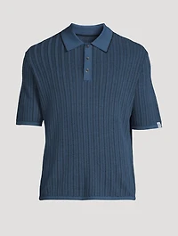 Harvey Striped Knit Polo Shirt