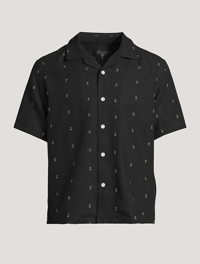 Avery Embroidered Camp Shirt