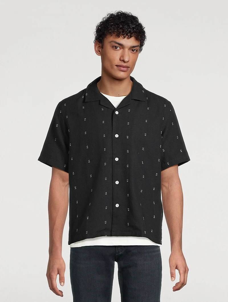 Avery Embroidered Camp Shirt