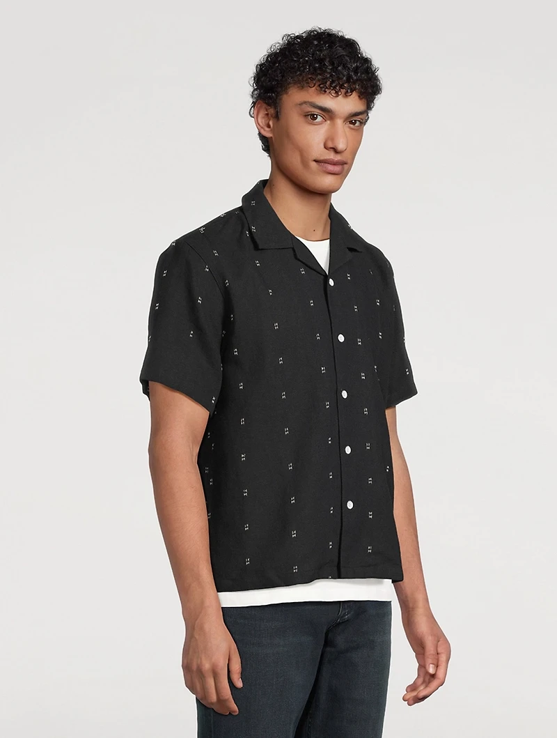 Avery Embroidered Camp Shirt