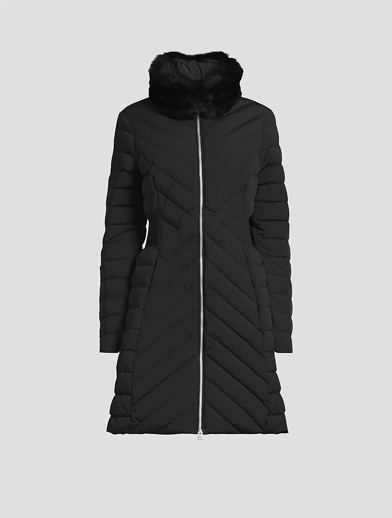 Lyris Shearling-Trimmed Down Coat