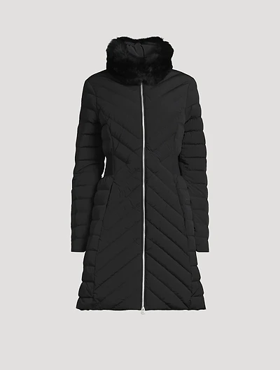 Lyris Shearling-Trimmed Down Coat