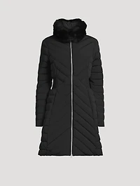 Lyris Shearling-Trimmed Down Coat