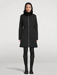 Lyris Shearling-Trimmed Down Coat