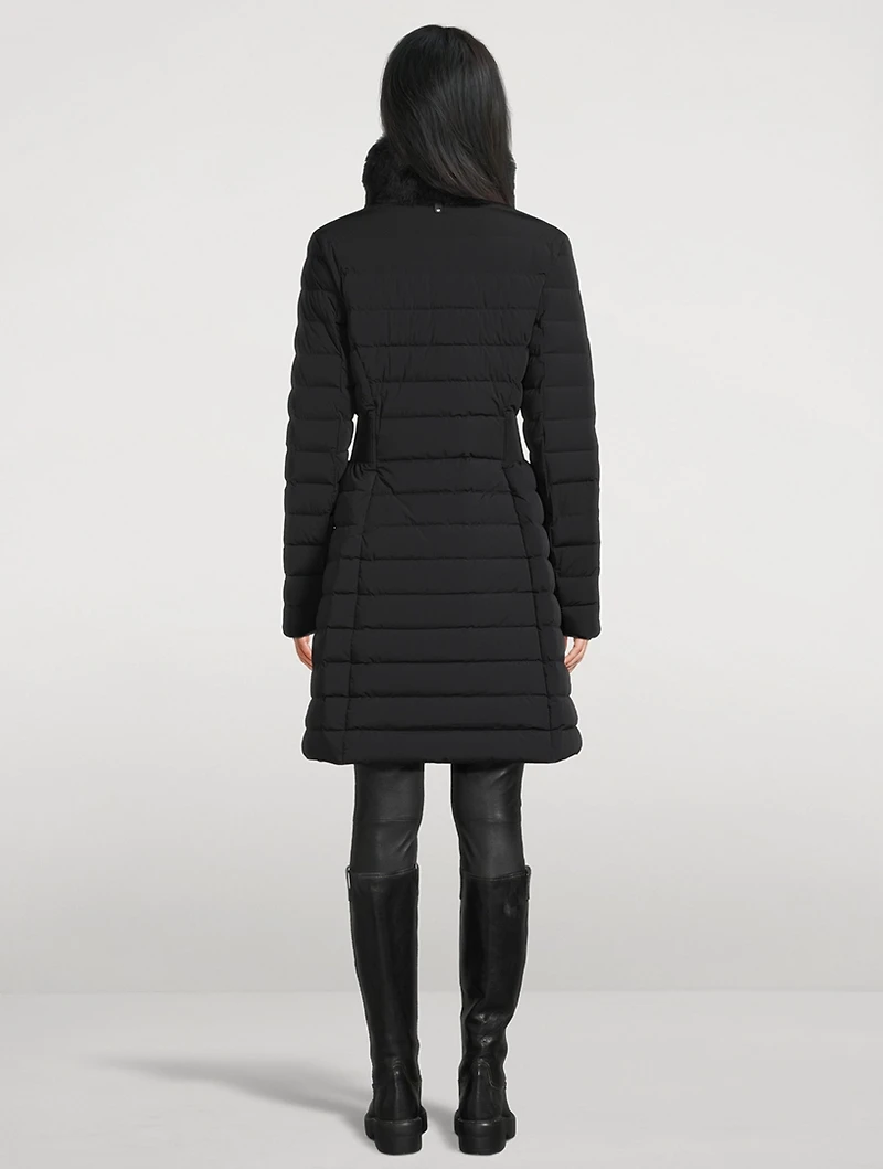 Lyris Shearling-Trimmed Down Coat