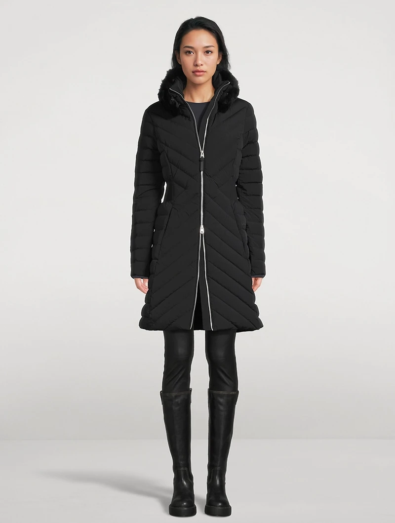 Lyris Shearling-Trimmed Down Coat