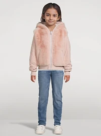Kids Mahala Faux Fur Zip Sweater