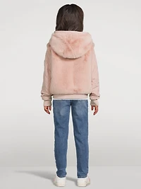 Kids Mahala Faux Fur Zip Sweater
